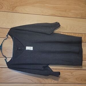 New York & Company Charcoal Knit Top